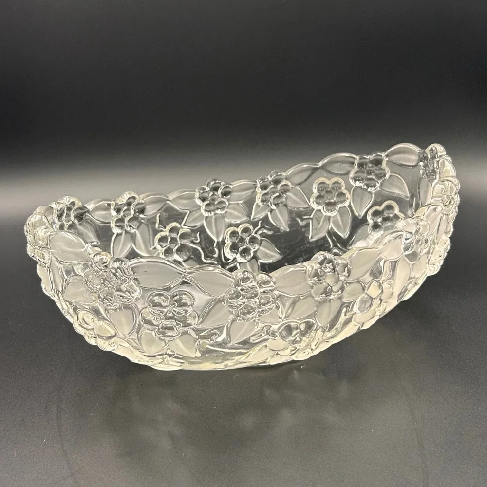 Mikasa Walther Crystal Floral Bowl Clear 10